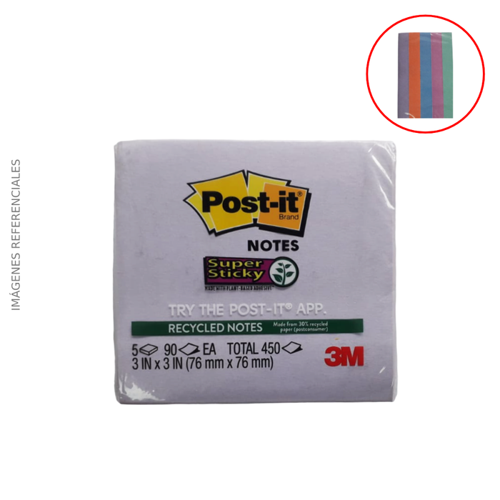 Notas Post It (654-5Ssnrp) 3X3 (5Pads) Frutales