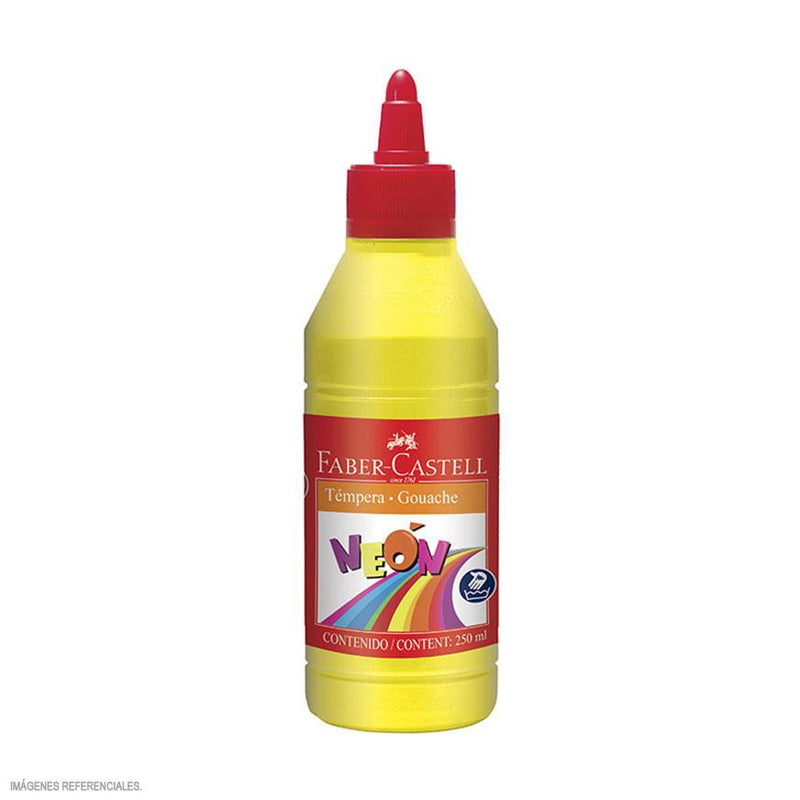 Tempera Faber Castell 250ml Amarillo Neon